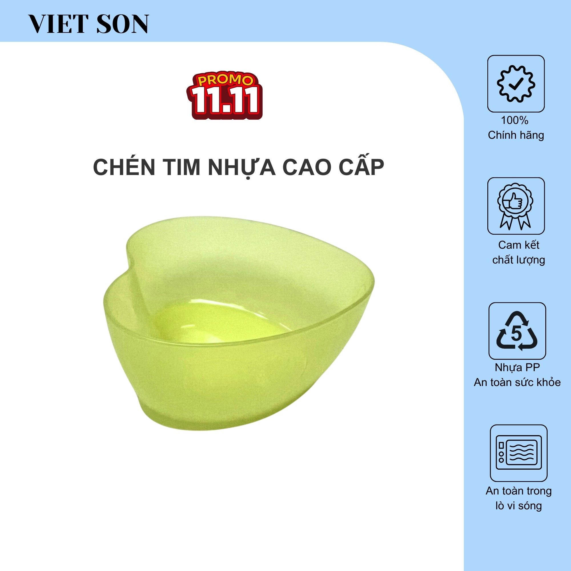 Chén Tim Nhựa Việt Son Cao Cấp